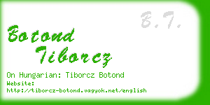 botond tiborcz business card